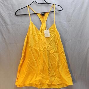 Moda International Yellow Silk Tank Size Large‎ NWT